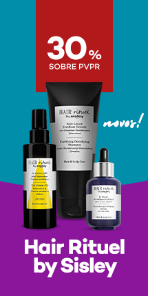 Novidade da marca Hair Rituel by Sisley com destaque promocional de até 30% sobre preço de Venda ao Público Recomendado